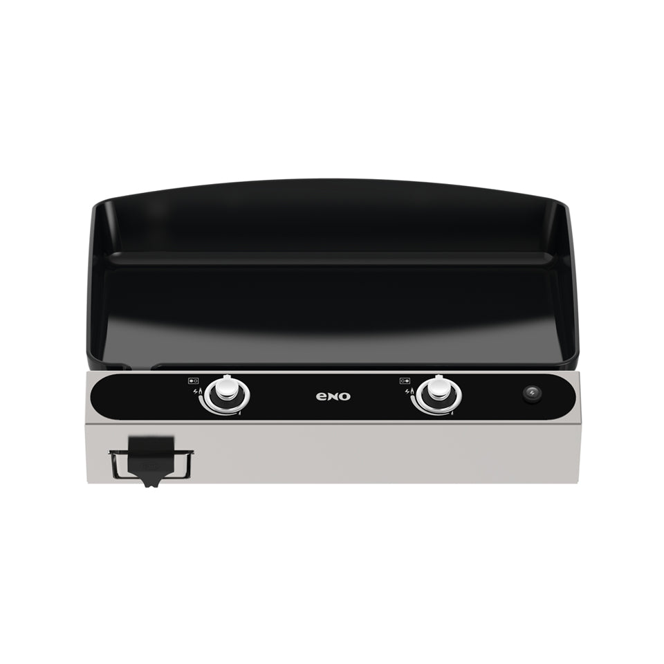 Plancha gaz ENO Bergerac 2400 Inox, fonte émaillée, vue 2