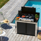 Plancha gaz ENO Bergerac 3000 Inox, fonte émaillée, vue 4