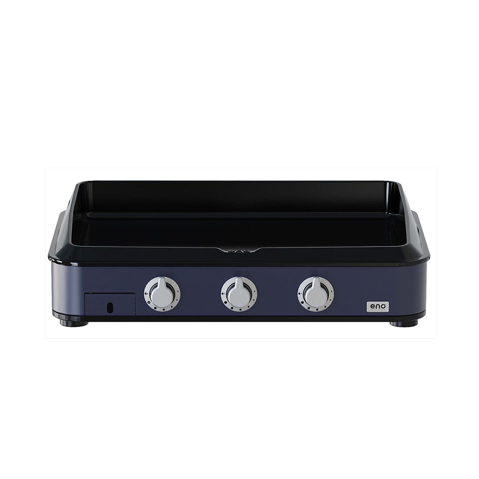 Plancha gaz ENO Enosign 80 Bleu Navy, fonte émaillée, vue 2
