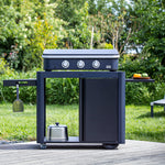 Plancha gaz ENO Enosign 80 Bleu Navy, fonte émaillée, vue 4