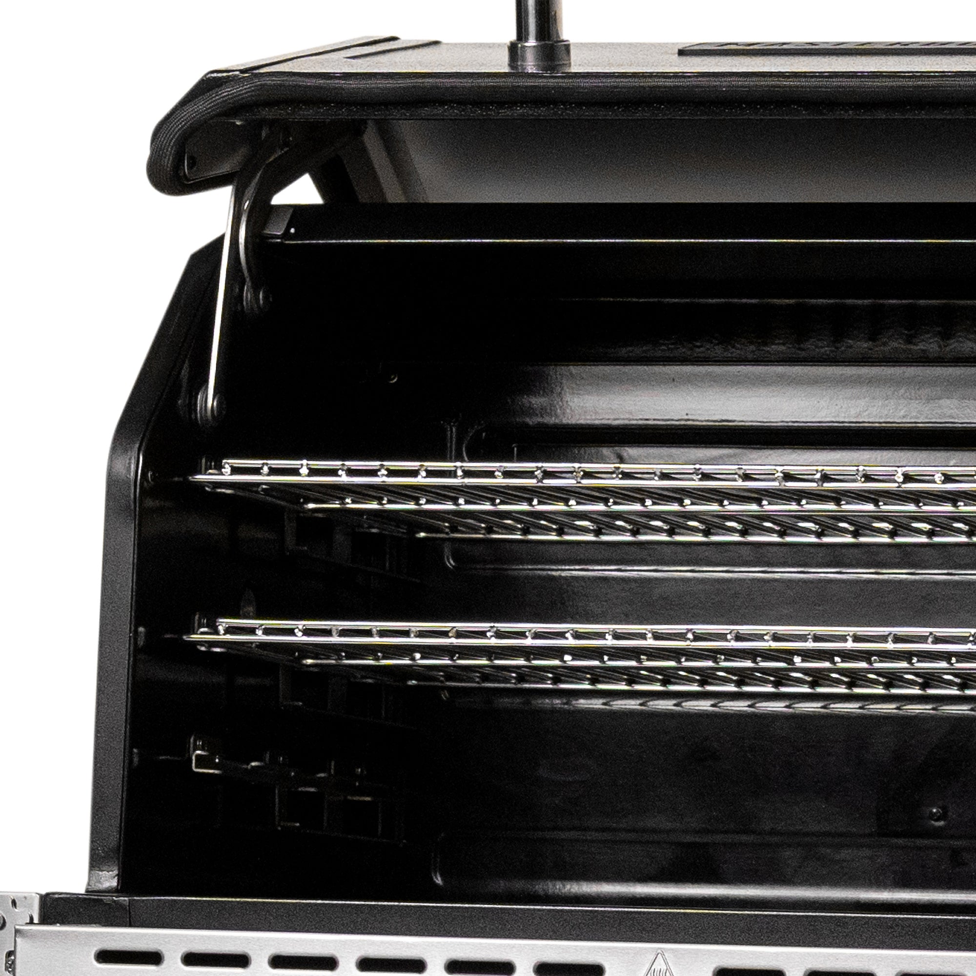 Chambre de cuisson et grilles du Masterbuilt Gravity Series XT couvercle ouvert